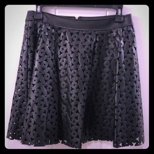 Black pleather mini skirt with lining super fun